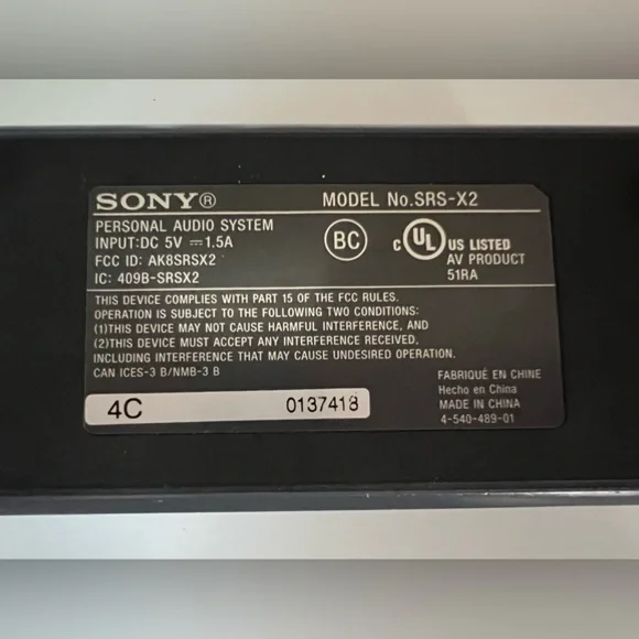 Sony SRS-X2 Ultra Portable Bluetooth Speaker
